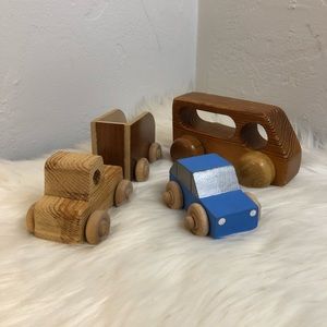 Montessori Wooden Etsy Handmade Toy Cars